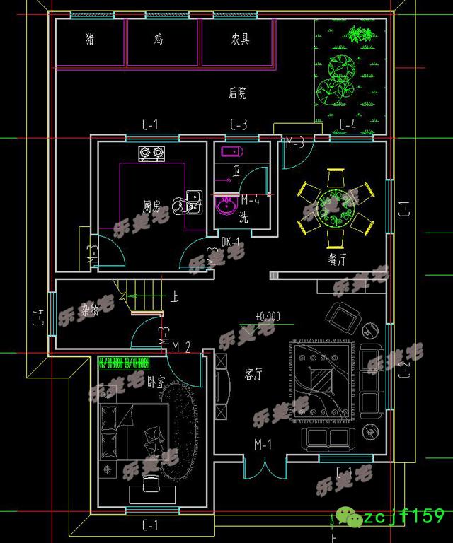 90平米農村二層半自建房設計圖，經典實用的三層農村自建房設計方案
