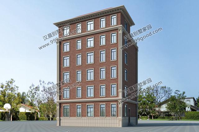 氣派6層漂亮別墅設(shè)計(jì)圖，通體的落地窗設(shè)計(jì)，更顯得時(shí)尚潮流