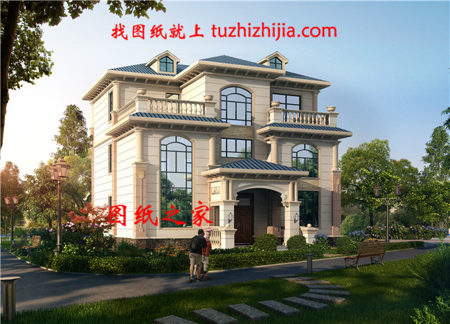 三層新農村140平方米房屋設計圖紙,全套施工圖及效果圖