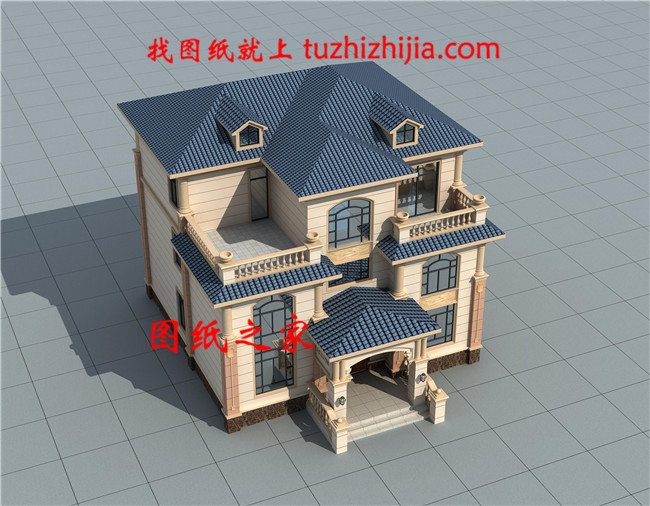 三層新農村140平方米房屋設計圖紙,全套施工圖及效果圖