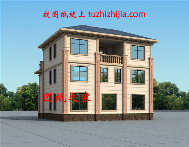 三層新農村140平方米房屋設計圖紙,全套施工圖及效果圖