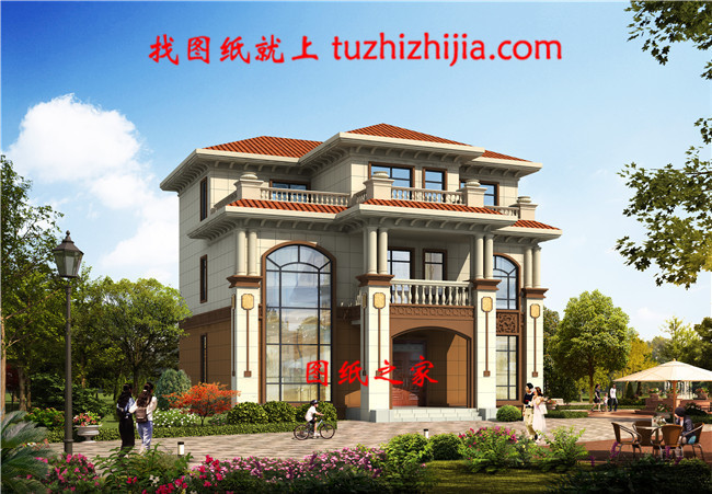 新農村私人別墅建筑設計施工圖，全套別墅設計圖紙