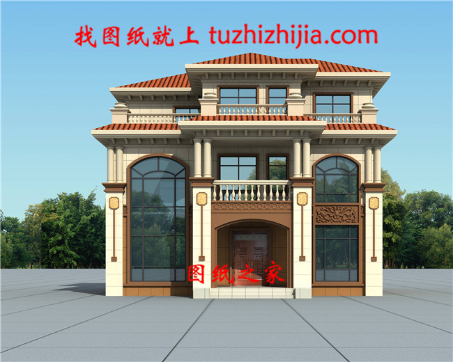 新農村私人別墅建筑設計施工圖，全套別墅設計圖紙