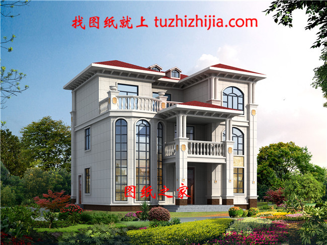 豪華別墅設計圖紙（含效果圖），三層歐式別墅方案精選