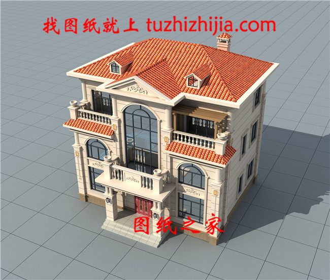 110平方米全新農村簡歐風格三層房屋別墅效果圖,帶電梯設計