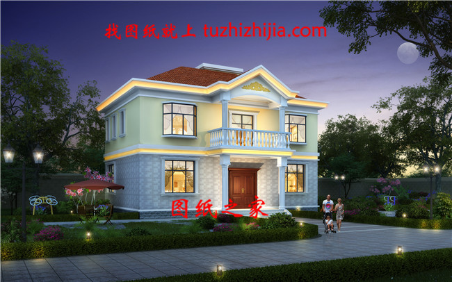 120平方米農村漂亮實用的兩層別墅設計圖紙