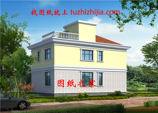 120平方米農村漂亮實用的兩層別墅設計圖紙