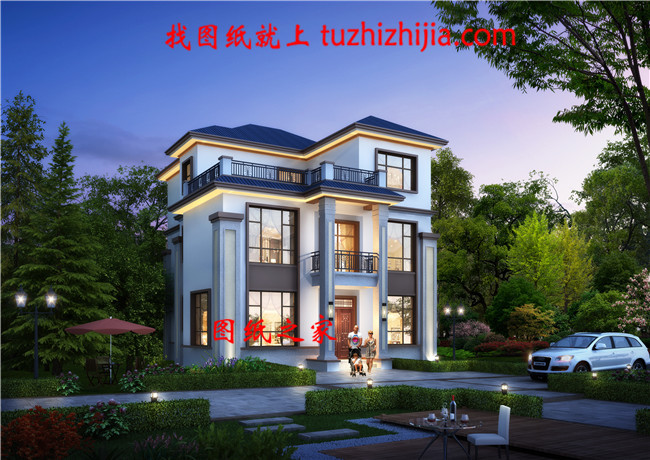 115平方米農(nóng)村三層別墅設(shè)計(jì)圖，預(yù)算30萬(wàn)左右