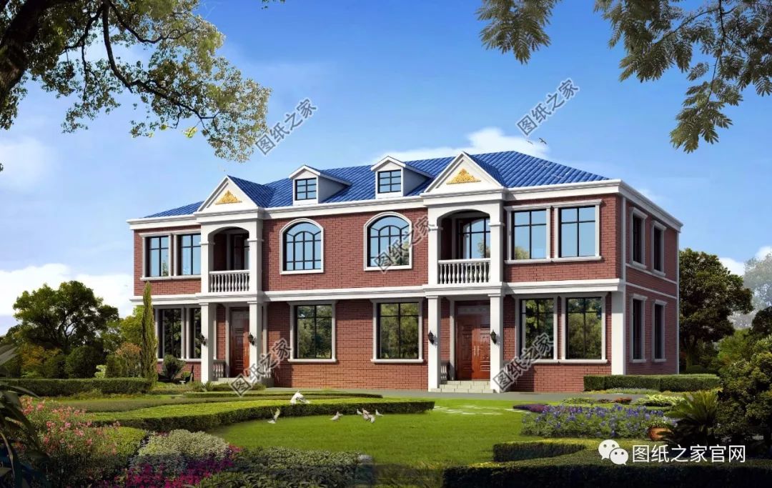 兄弟雙拼別墅二層、三層戶型方案大全（帶外觀圖片），想建雙拼的必看