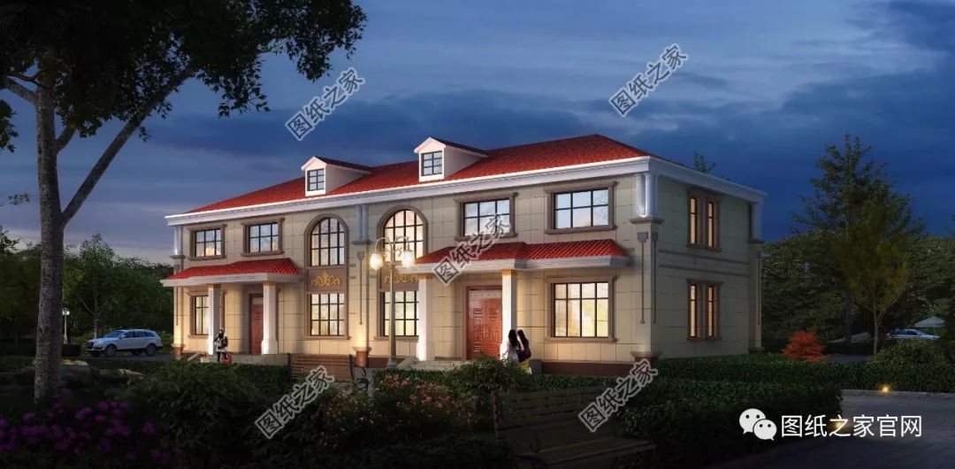 兄弟雙拼別墅二層、三層戶型方案大全（帶外觀圖片），想建雙拼的必看