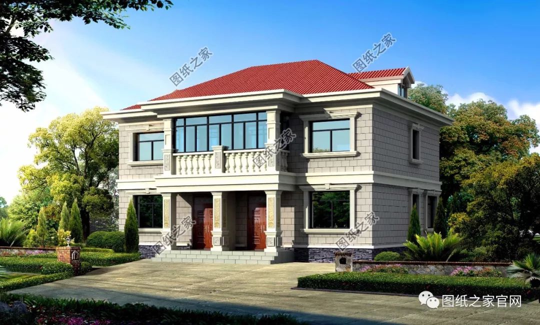 兄弟雙拼別墅二層、三層戶型方案大全（帶外觀圖片），想建雙拼的必看