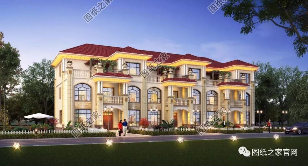 兄弟雙拼別墅二層、三層戶型方案大全（帶外觀圖片），想建雙拼的必看