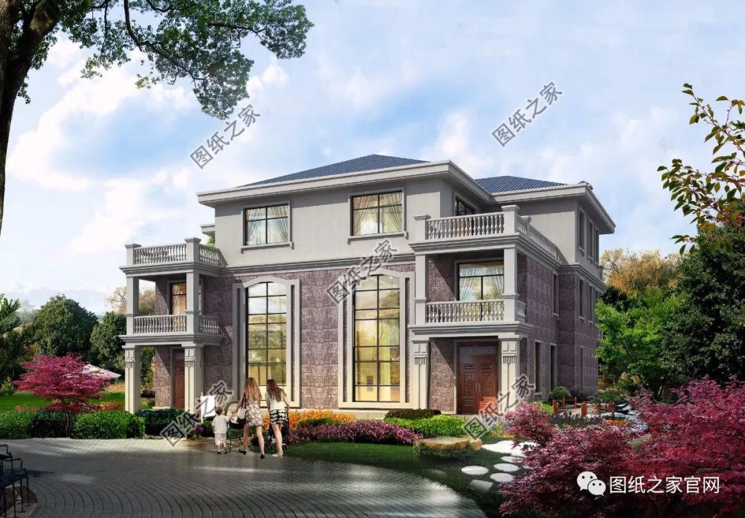 兄弟雙拼別墅二層、三層戶型方案大全（帶外觀圖片），想建雙拼的必看