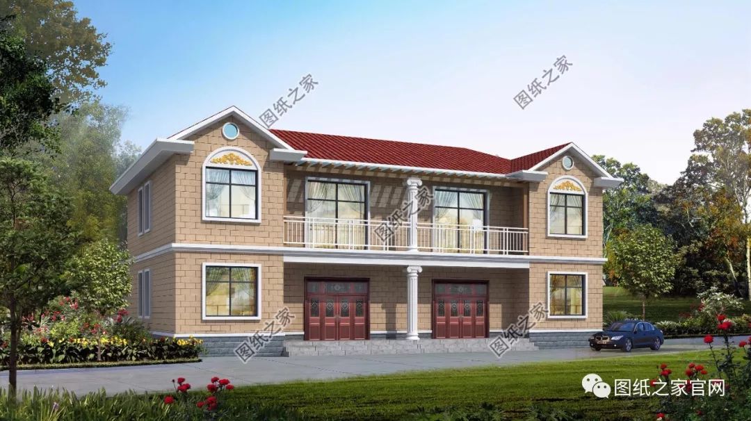 兄弟雙拼別墅二層、三層戶型方案大全（帶外觀圖片），想建雙拼的必看