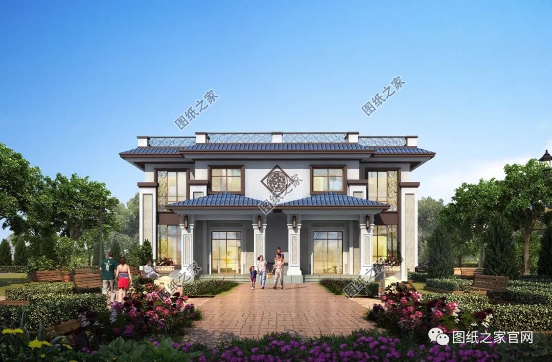 兄弟雙拼別墅二層、三層戶型方案大全（帶外觀圖片），想建雙拼的必看