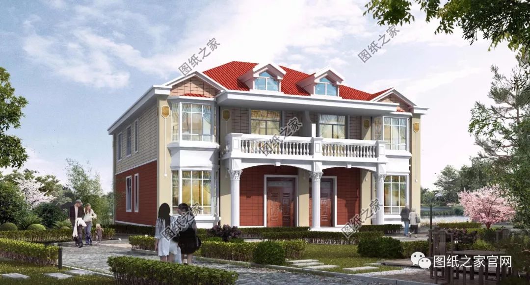 兄弟雙拼別墅二層、三層戶型方案大全（帶外觀圖片），想建雙拼的必看