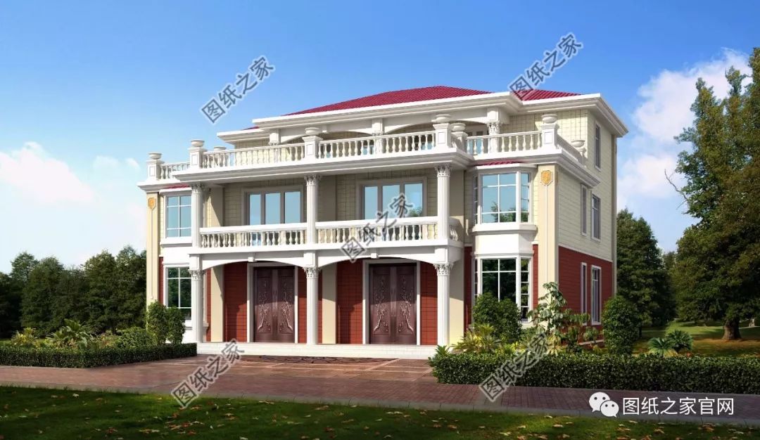 兄弟雙拼別墅二層、三層戶型方案大全（帶外觀圖片），想建雙拼的必看