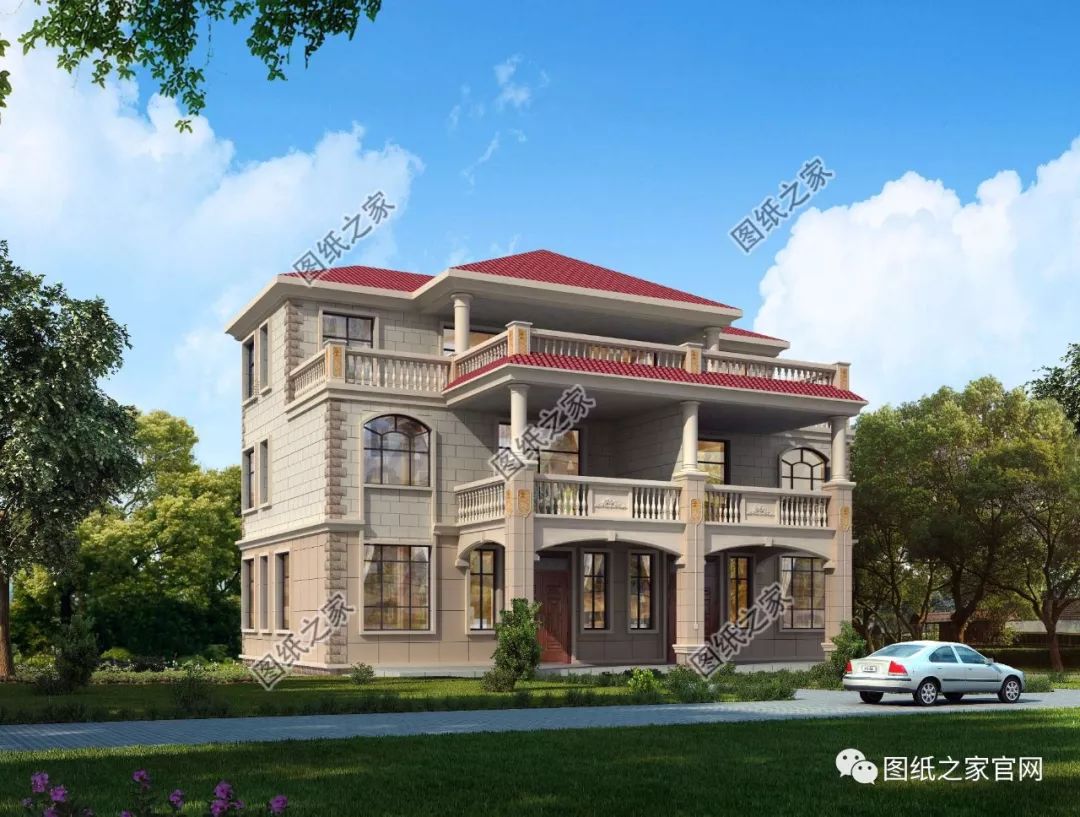 兄弟雙拼別墅二層、三層戶型方案大全（帶外觀圖片），想建雙拼的必看