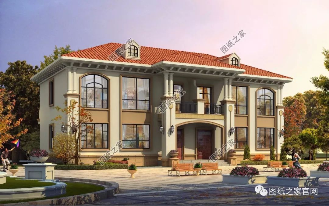 兄弟雙拼別墅二層、三層戶型方案大全（帶外觀圖片），想建雙拼的必看