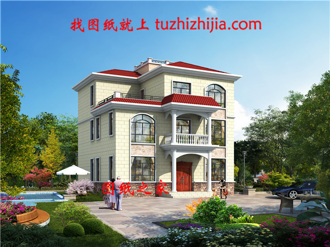 30萬造價三層別墅建筑設計圖紙,戶型利用率高