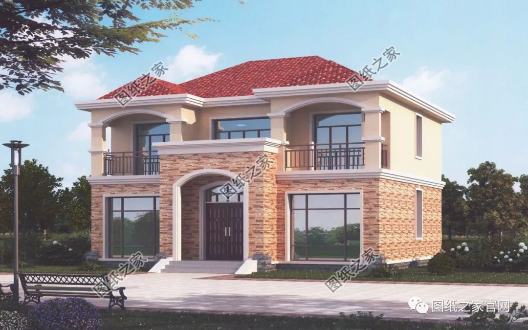 花27萬(wàn)在農(nóng)村自建二層小別墅，真漂亮，附戶型設(shè)計(jì)圖【建房實(shí)拍】