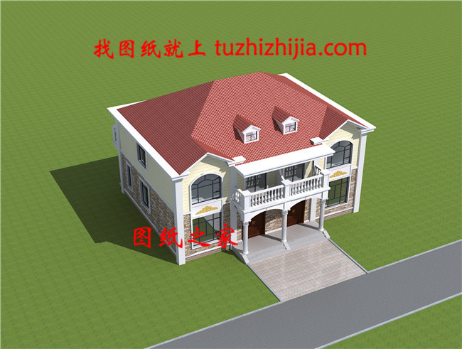 鄉(xiāng)村二層小面積雙拼房屋住宅設計圖,造價低,面積小