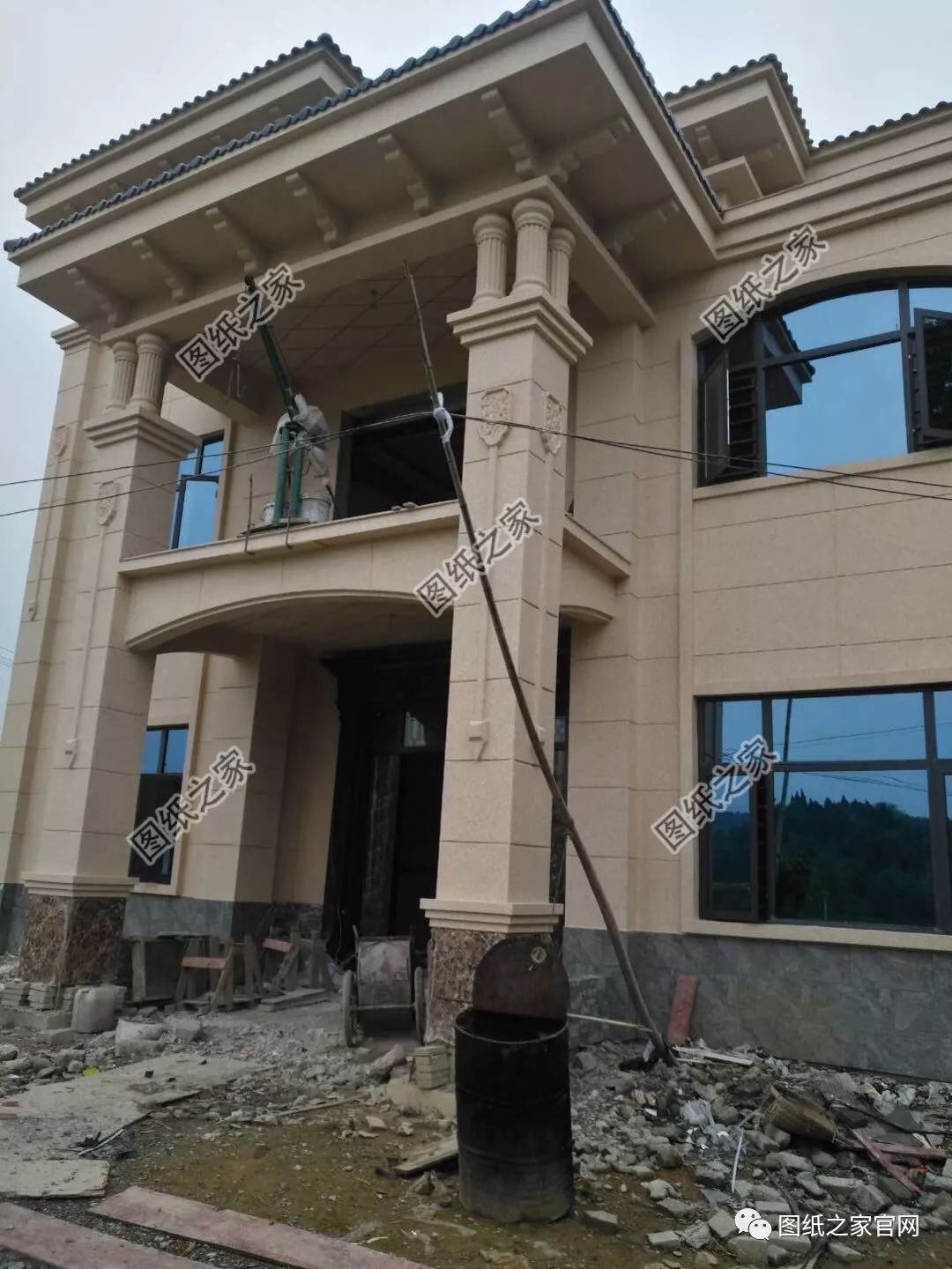 廣西農(nóng)村自建三層別墅豪宅，附設(shè)計圖和建好的實拍圖【建房實拍】