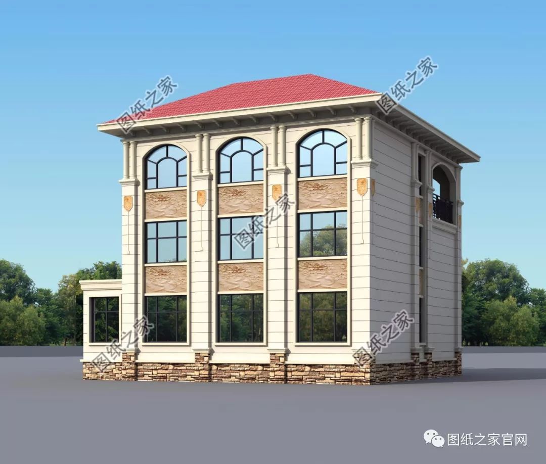 廣西農(nóng)村自建三層別墅豪宅，附設(shè)計圖和建好的實拍圖【建房實拍】