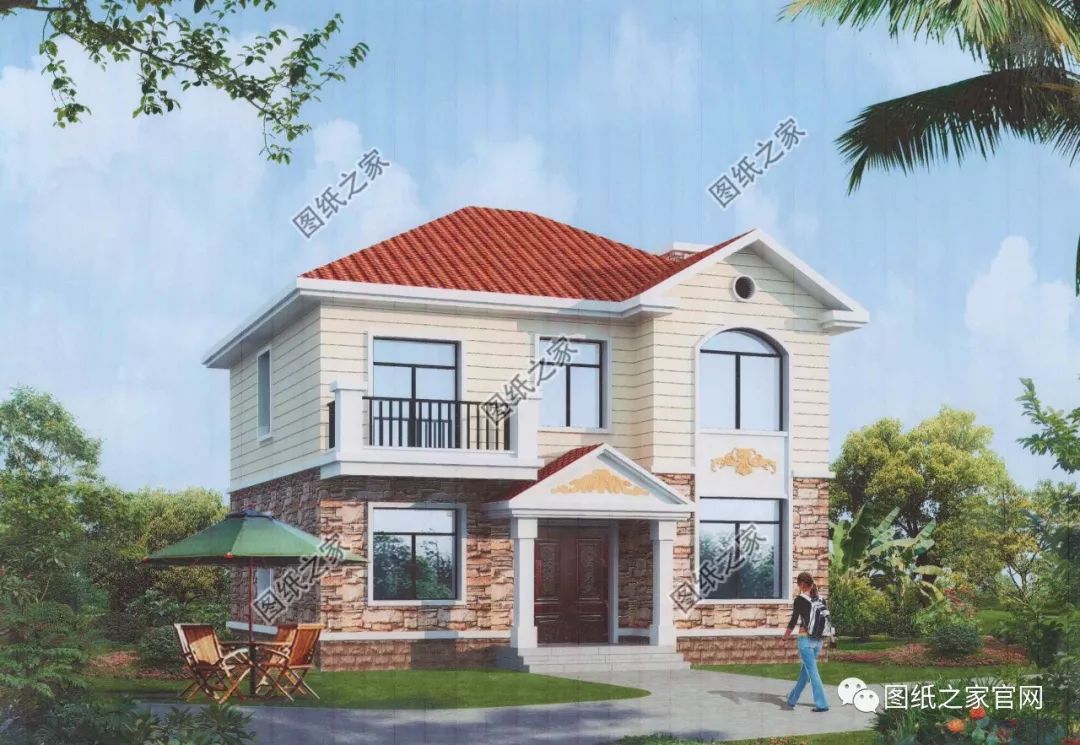 11×10米農村二層自建房施工圖，比效果圖還漂亮，村里看了都夸贊！【建房實拍】