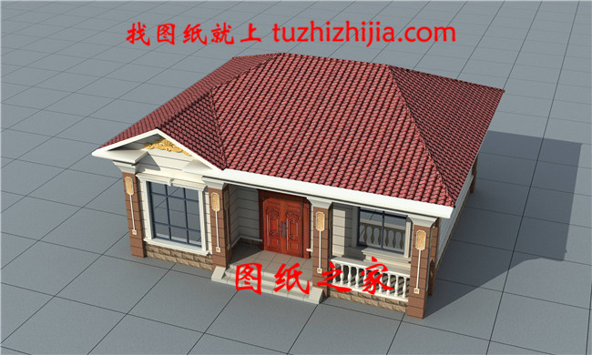 經濟實用歐式一層小樓房設計圖，11X10米