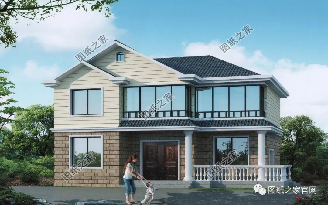 40款簡單實用的兩層住宅房子設計圖，20萬就能建，快來挑一款吧！