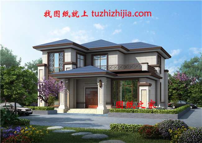 150平方米新農(nóng)村二層樓房設(shè)計(jì)圖紙及效果圖，13X13米