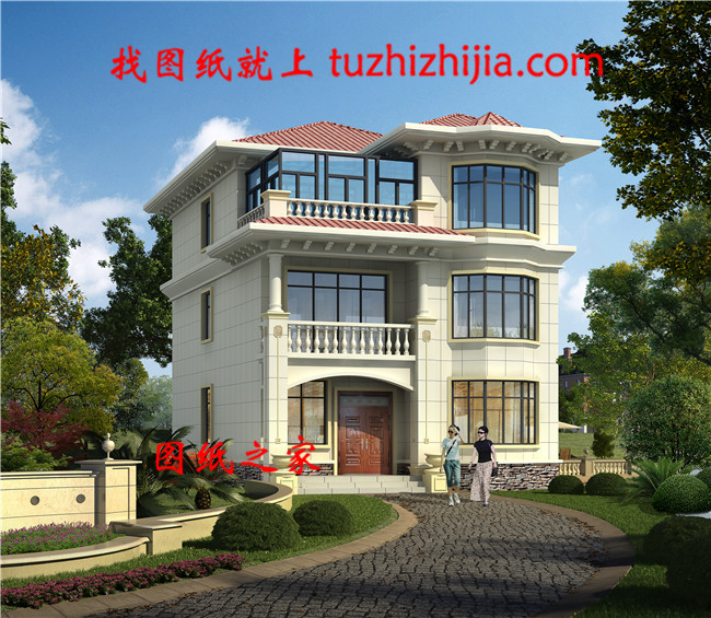 新農村現代別墅建筑設計圖紙（含外觀效果圖）