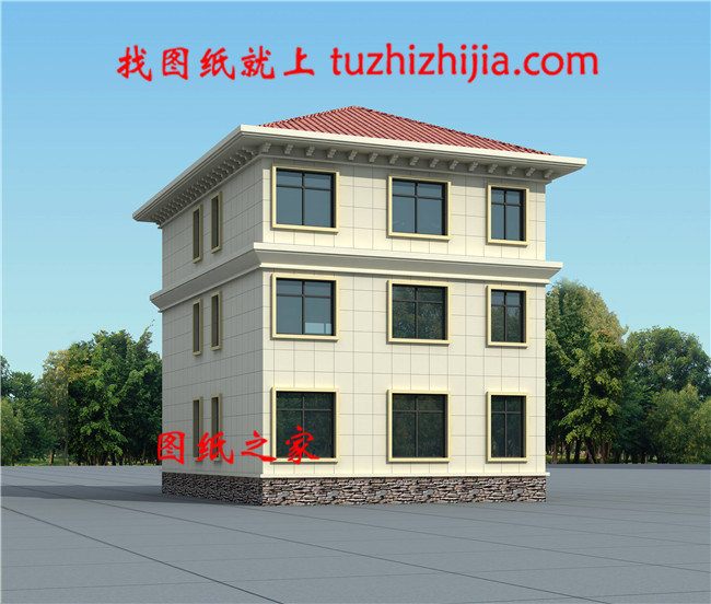 新農村現代別墅建筑設計圖紙（含外觀效果圖）