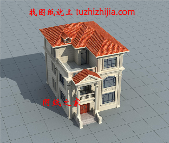 現(xiàn)代新農(nóng)村三層房屋設(shè)計(jì)建筑圖及效果圖