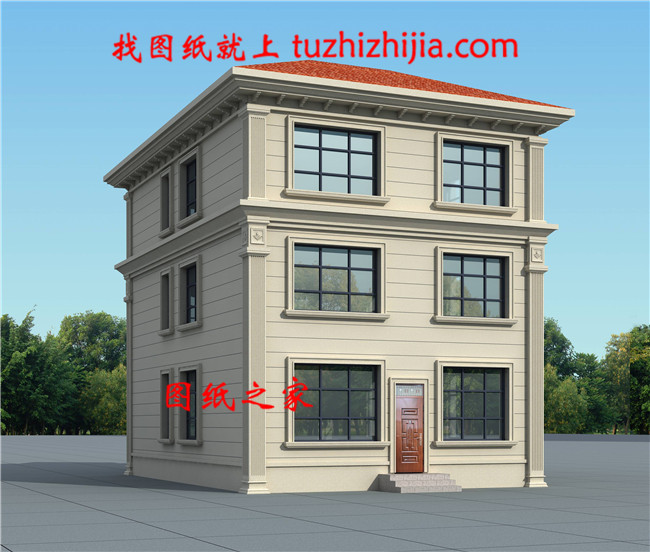 現(xiàn)代新農(nóng)村三層房屋設(shè)計(jì)建筑圖及效果圖