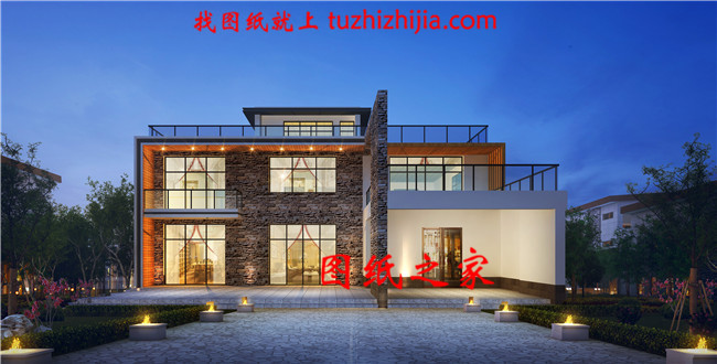 獨棟二層別墅cad設計圖紙，自建別墅方案精選