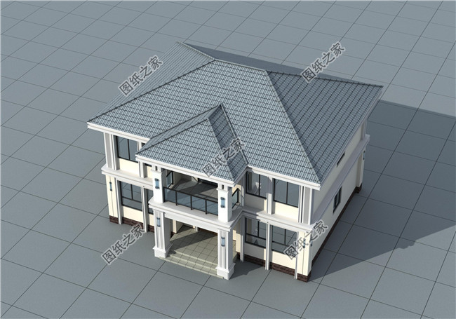 獨棟經濟型二層小別墅房屋設計圖，含全套施工圖效果圖