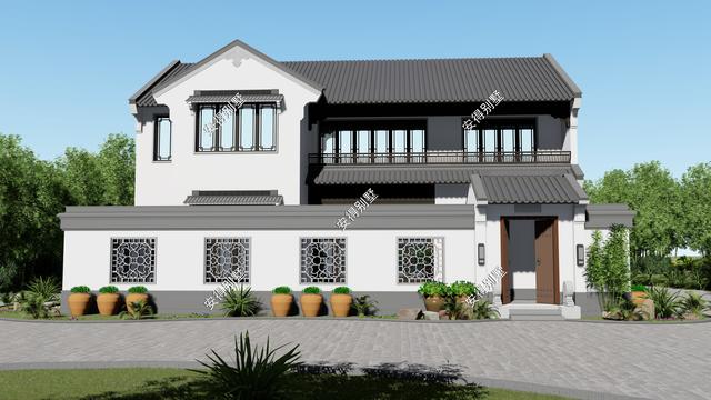 8棟真正的中式四合院別墅效果圖片，款款美如畫