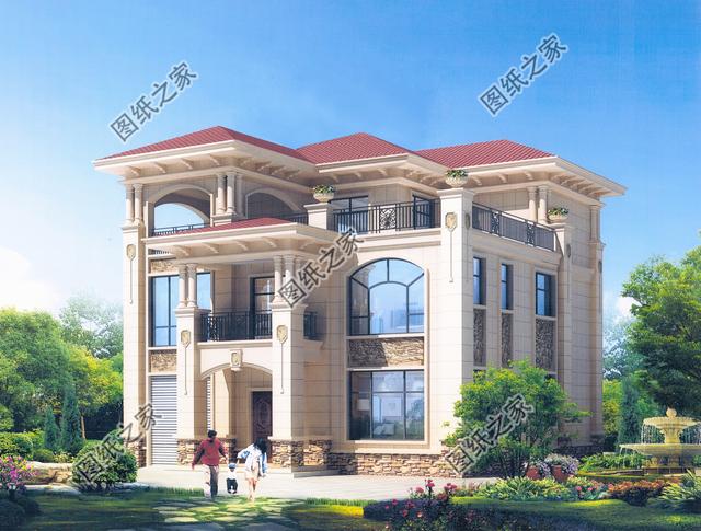 三層歐式豪宅完工實(shí)拍圖，有錢了我也要建一棟這樣的別墅