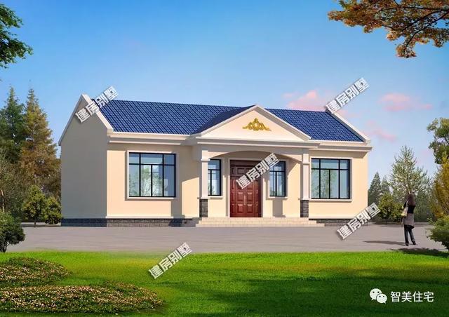 5棟外觀美且造價低的一層別墅，15萬蓋新房，人人都住得起