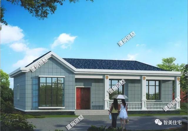 5棟外觀美且造價低的一層別墅，15萬蓋新房，人人都住得起