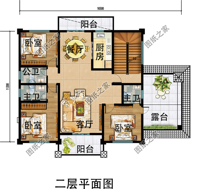 四層簡單新農村房屋設計圖紙，造價低，適合農村自建