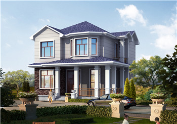 農(nóng)村70-80平的小戶型自建二層房別墅設(shè)計圖，造價經(jīng)濟，施工簡單