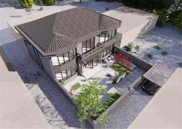 北京70萬自建新中式二層別墅，帶幽居庭院，真是太值了