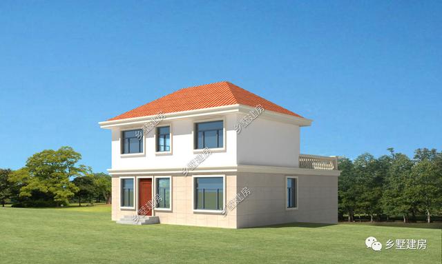 鄉(xiāng)下簡歐3層別墅帶車庫戶型，農(nóng)村清爽干凈的別墅方案