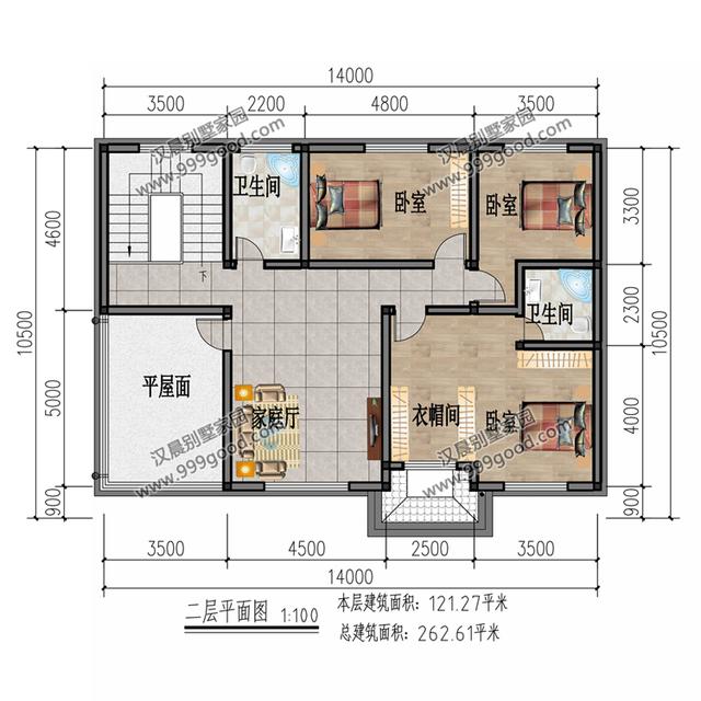 古樸風格和現代元素共同成就這棟二層小別墅，14X10.5米