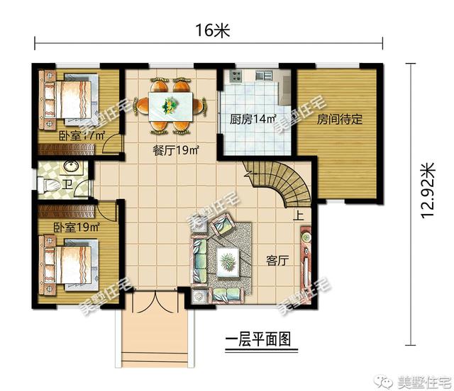帶大廳堂的農(nóng)村別墅，第一棟一看就是豪宅，二棟建在老家無人不夸