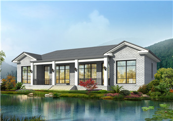 經(jīng)濟(jì)實(shí)用一層雙拼農(nóng)村別墅平房設(shè)計(jì)圖，含外觀效果圖片