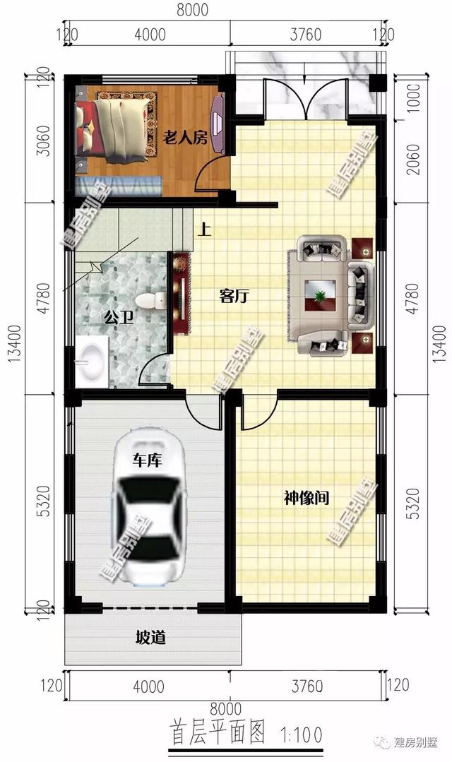 2款寬8米都的四層農村自建別墅樓房圖，不攀比合適最重要